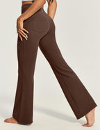 Yoga Pants Women High-Waist Workout Bootcut Flare Leggings With