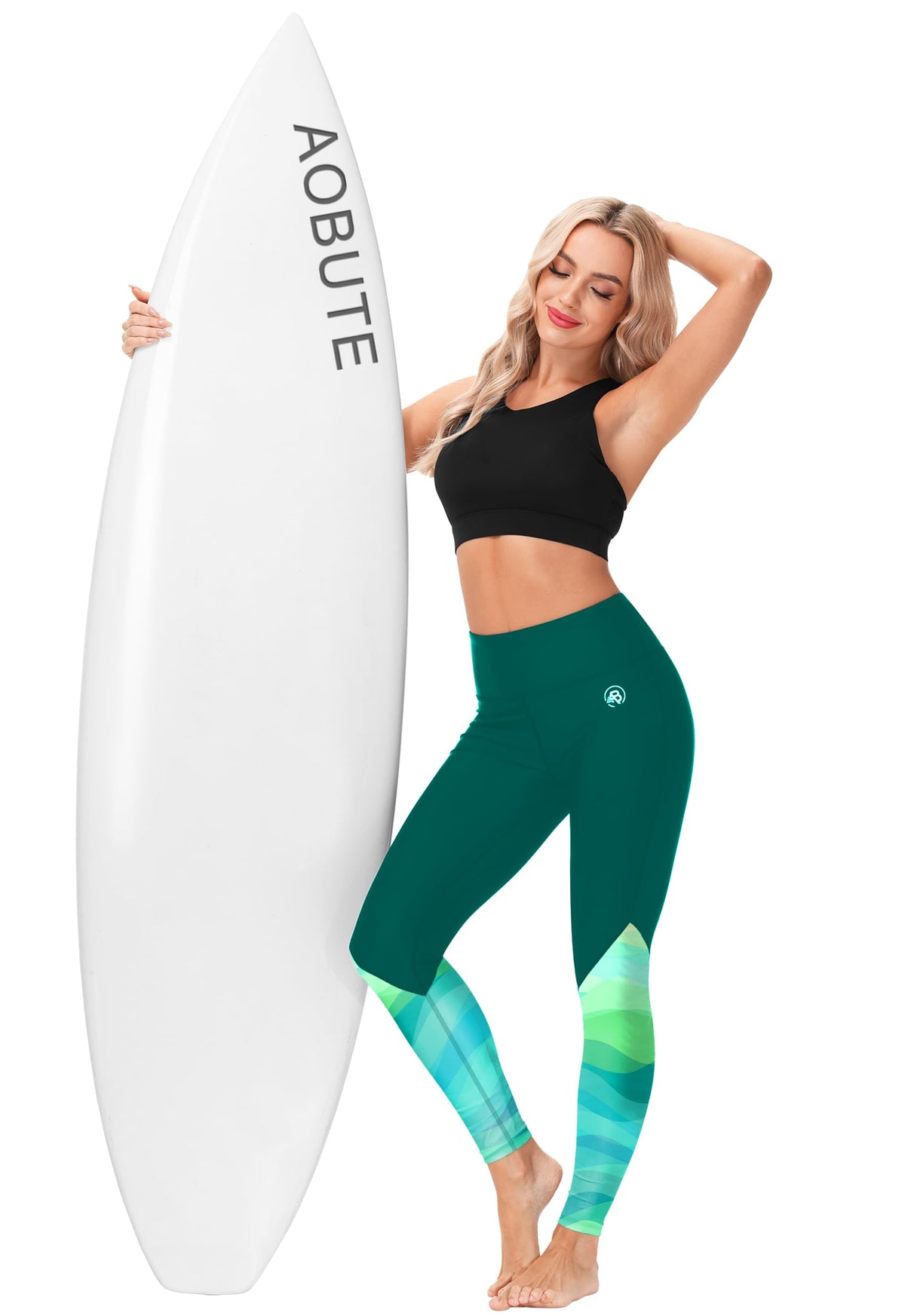 Sun Protective Swimming Leggings For Women High-Waist Quick Dry Rash