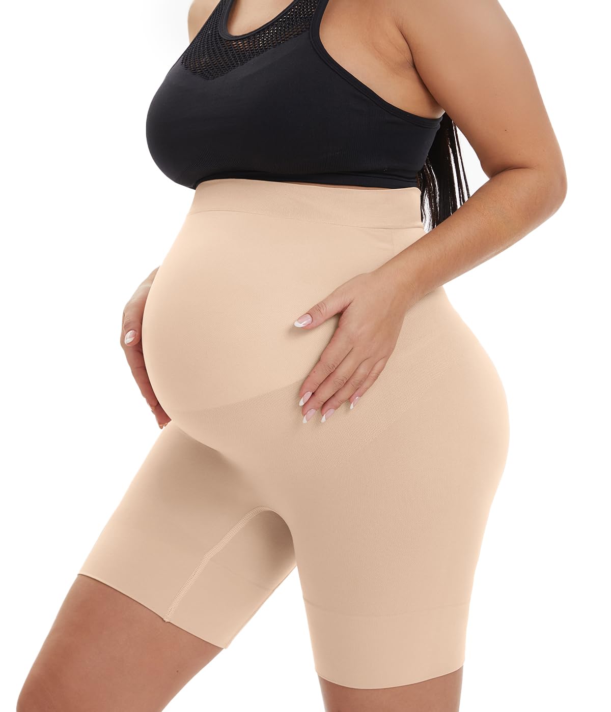 Women's Kunindome Maternity Shorts, Nude, Small Shapewear
