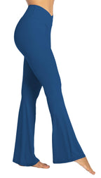 Women's Sunzel Flare Leggings Crossover Yoga Pants With - Lyon Blue