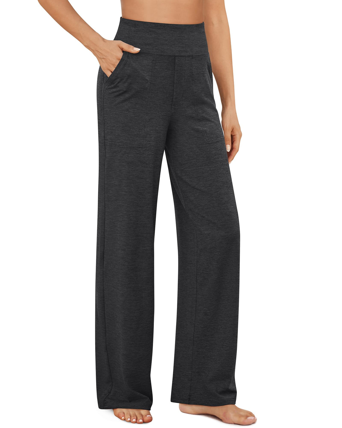 G4free Yoga Pants For Women With Pockets Stretch Charcoal - Size Small
