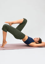Capri Pants For Women High-Waist Workout Yoga With Pockets - Size Large
