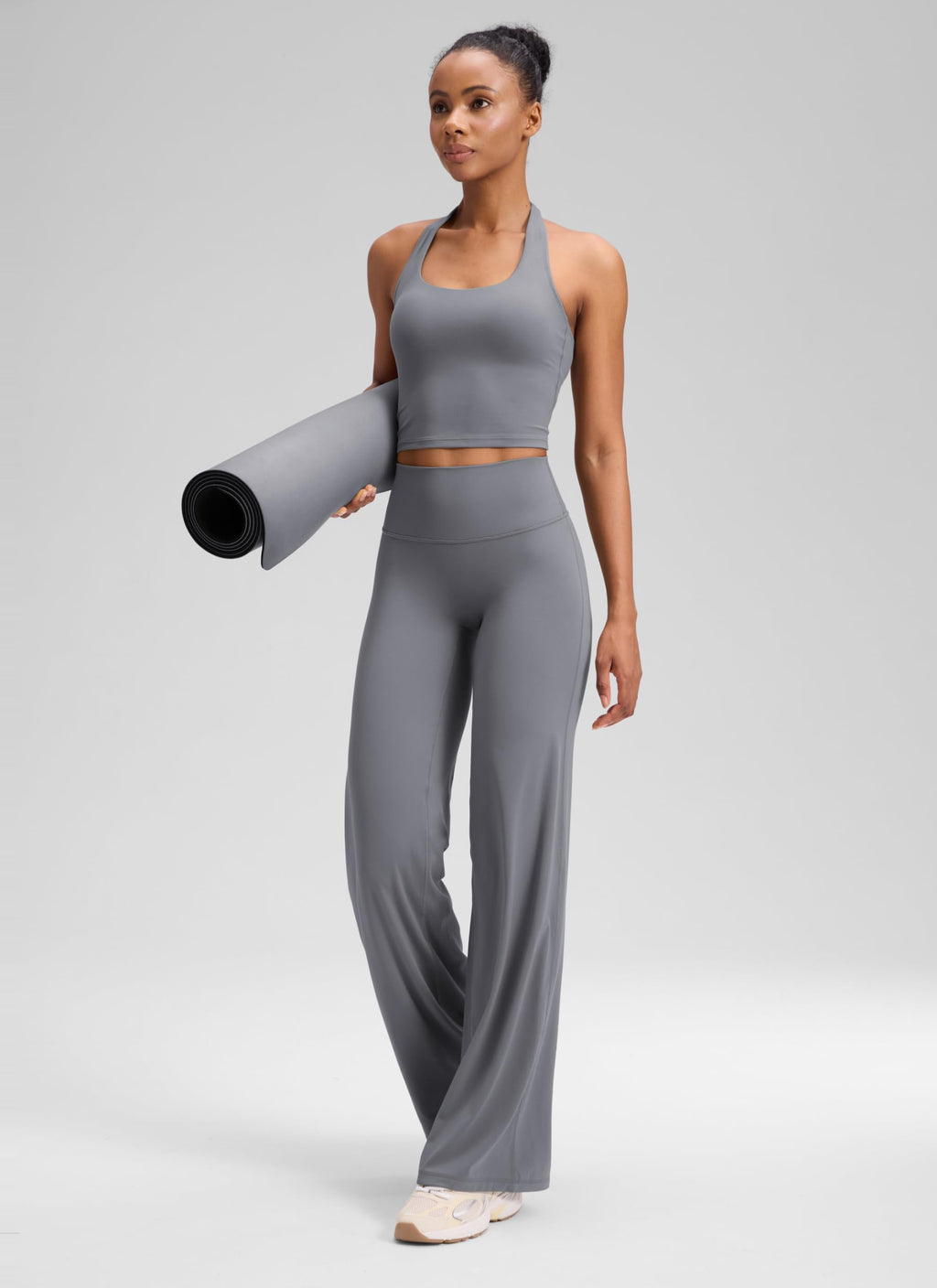 Women's Crz Yoga Softretch Wide-Leg Pants 30" Solar Grey Small