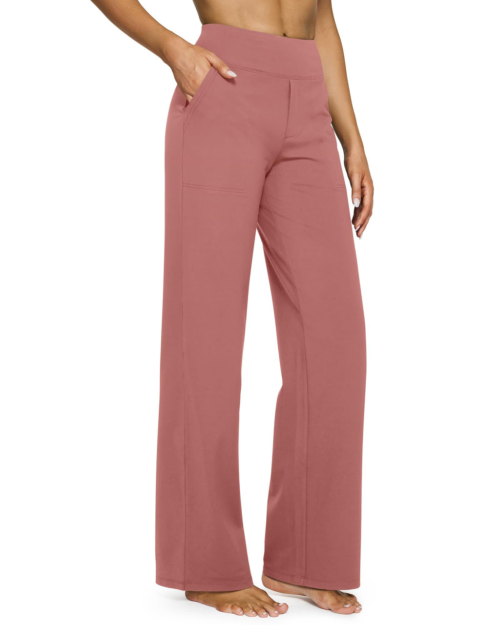 G4free Wide-Leg Trouser Pants For Women High-Waist Cameo M Tall