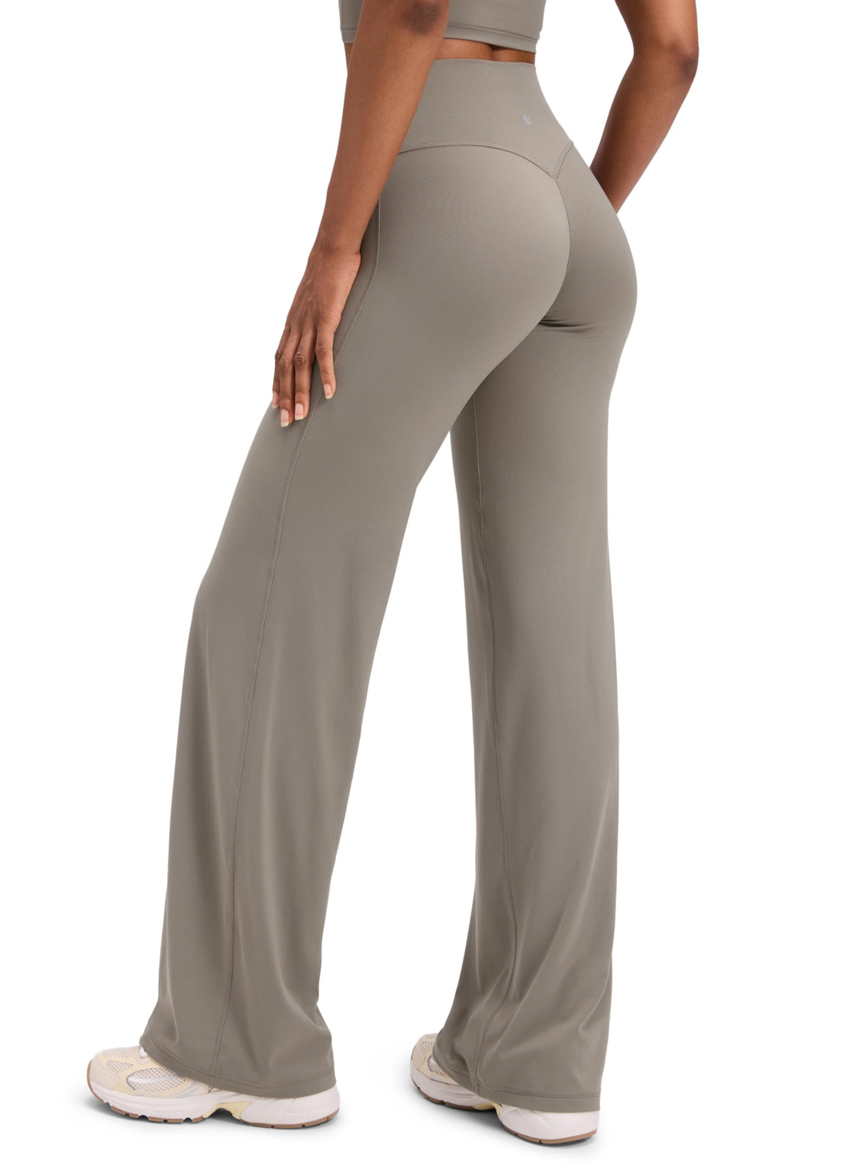 Women's Crz Yoga Softretch Wide-Leg Pants 28" Warm Ash Grey Small