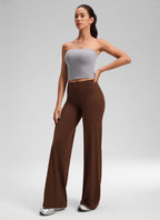 Women's Crz Yoga Softretch Wide-Leg Pants 28" Lava Brown X-small