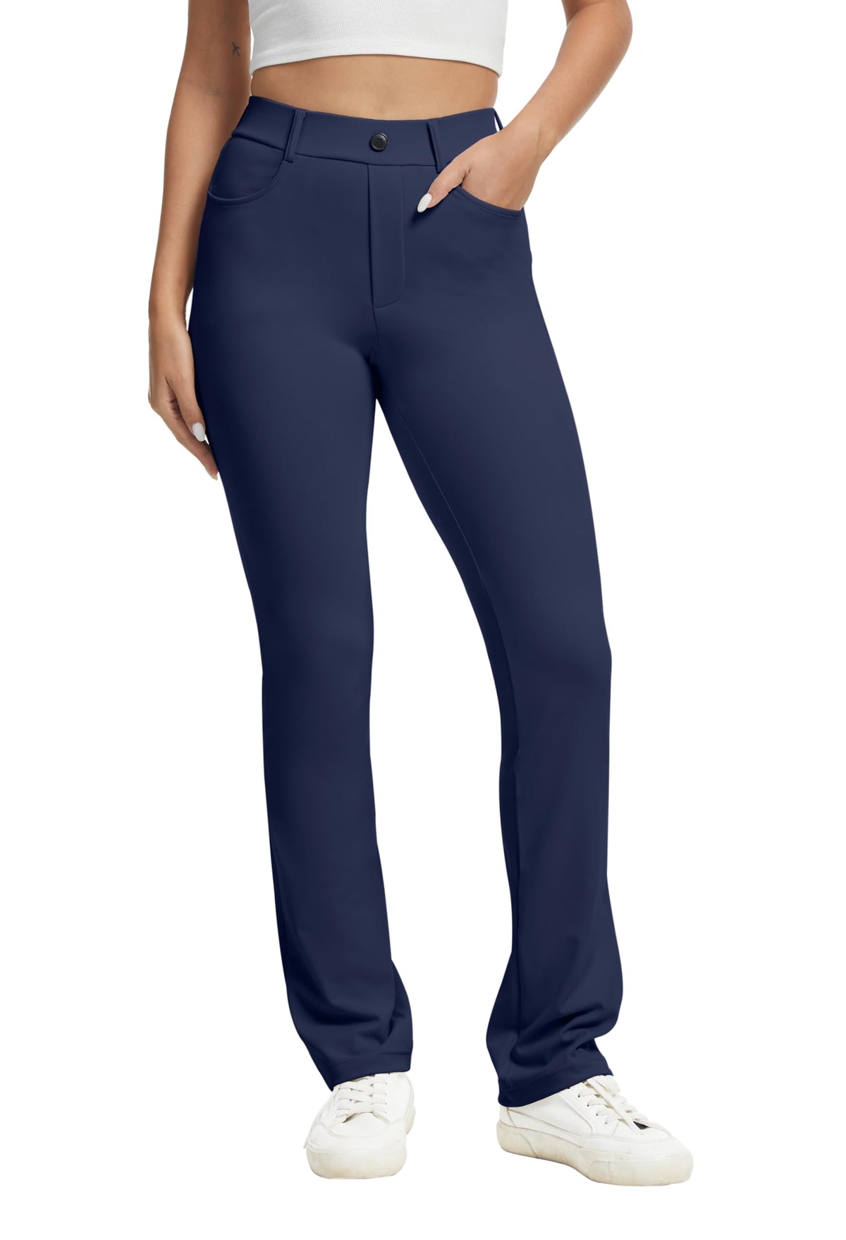 Vimpep Yoga Pants Women Straight-Leg With Pockets - Style 115