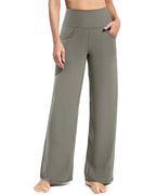 Promover Pants For Women With Pockets High-Waist Mocha Brown M Tall