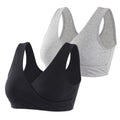 Topwhere Women's's Tank Sleep Lace for Nursing and Maternity (black+grey, M) Bra