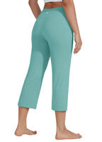 Willit Women's Yoga Capris Pants High-Waist Leggings Crop - Style 35