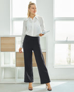 Promover Wide-Leg Pants For Women With Pockets Charcoal Heather Xxxl