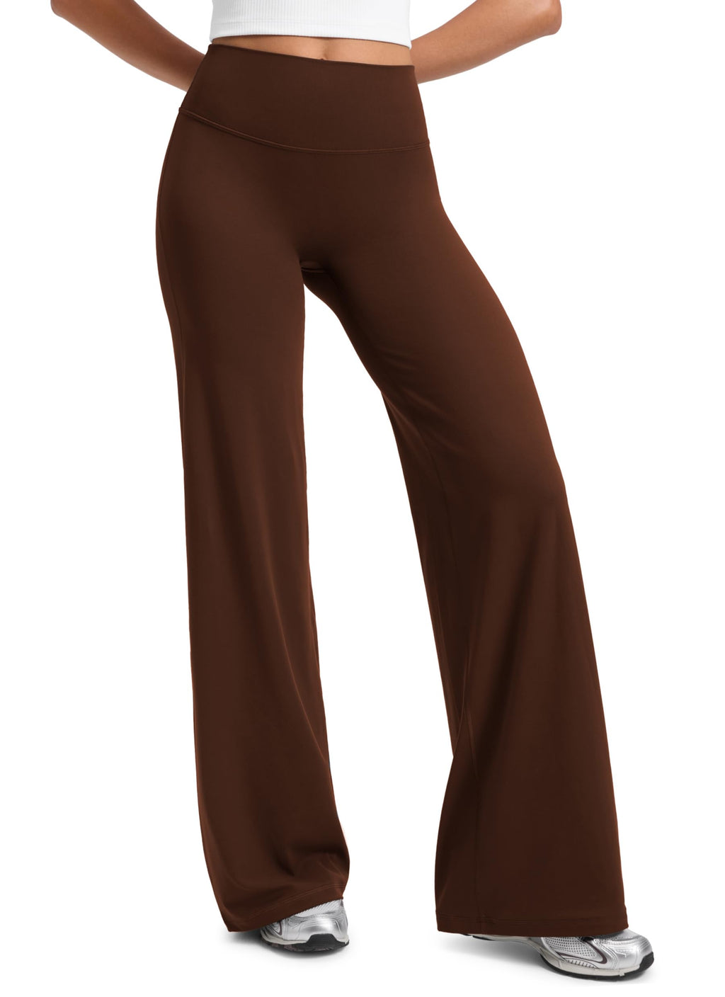 Women's Crz Yoga Softretch Wide-Leg Pants 28" Lava Brown Medium