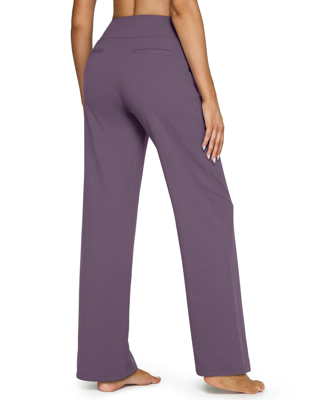 G4free Wide-Leg Yoga Pants For Women With Pockets Potent Purple Xl