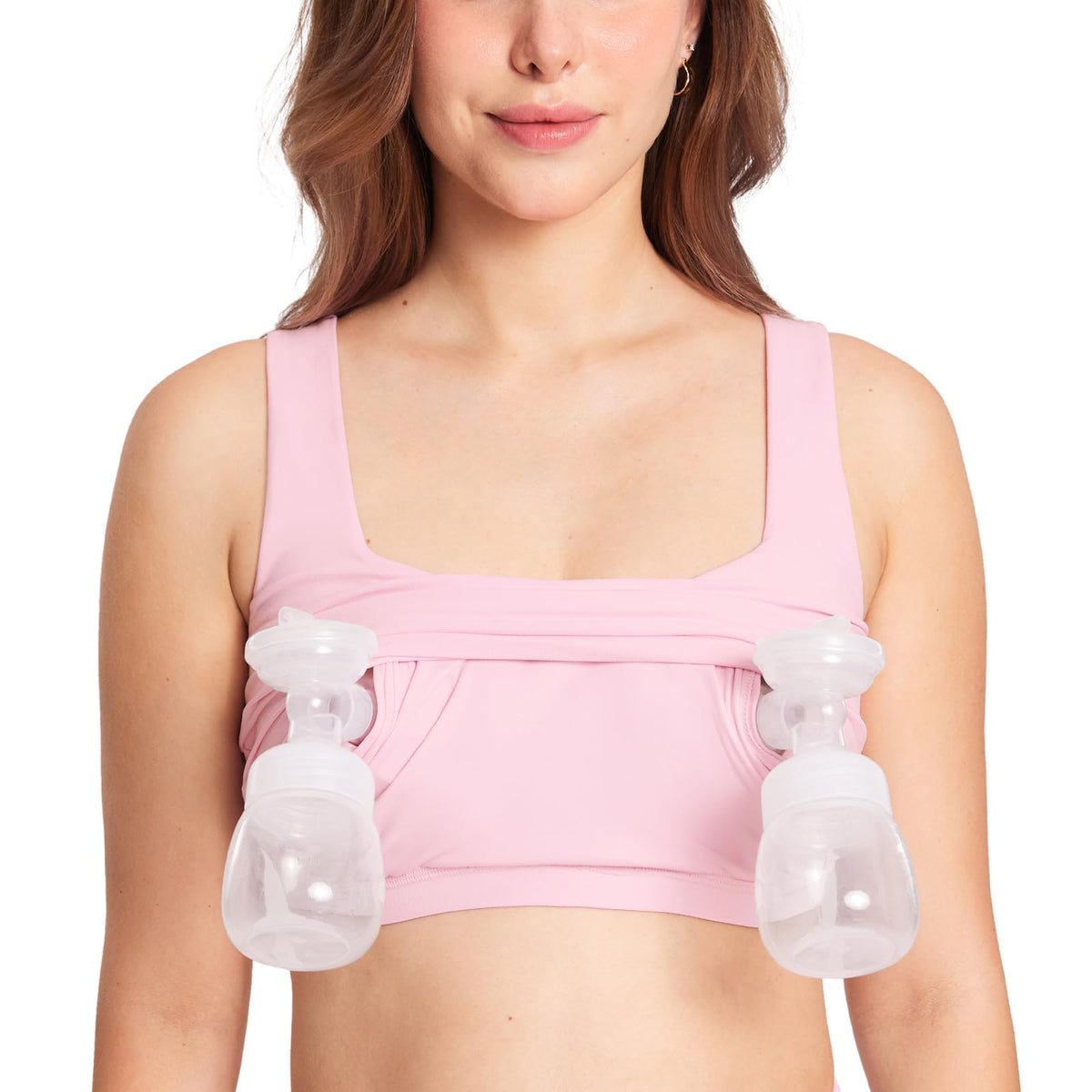 Women's Momanda Longline Square Neck Pumping Sweet Pink Medium Bra