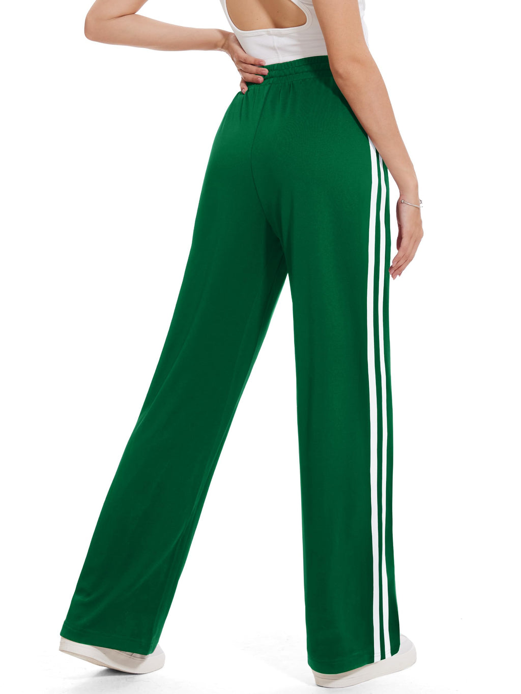 Tapata Short Women's 26" Inseam Sweatpants Open Bottom Workout - Green