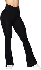 Women's Sunzel Flare Leggings Crossover Yoga Pants With Tummy Control