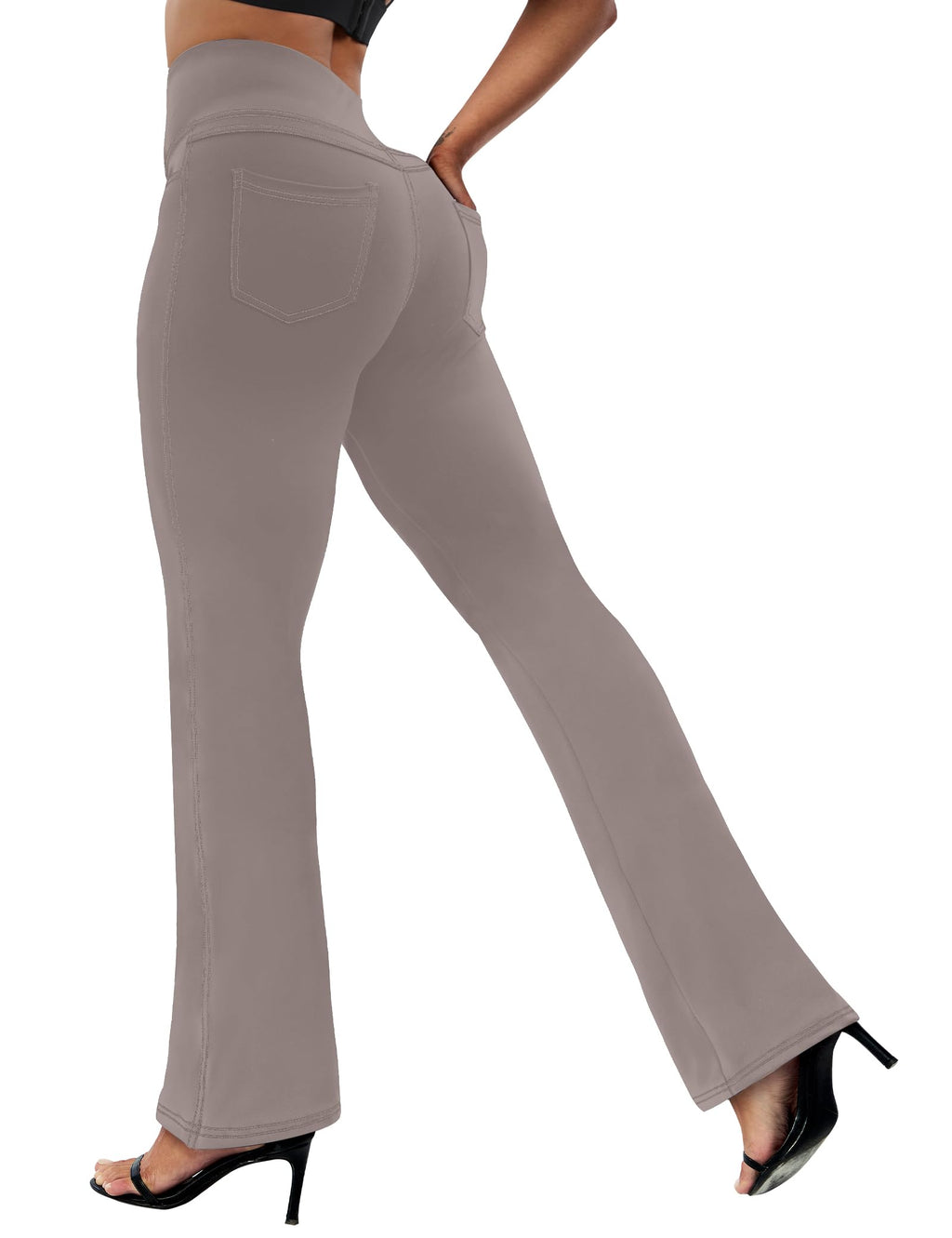 Vooveeya Women's Bootcut Leggings Bootleg Yoga Pants - Style 201