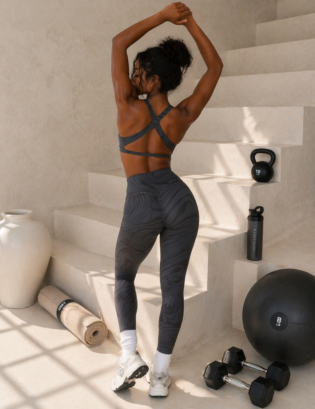 Aoxjox Women's Metamorph Yoga Pants 26" (grey Swirl Small)