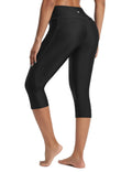 baleaf Women's 18" High Waisted Swim Pants Long Swim Capris Black 3XL