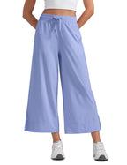 Women's Crz Yoga Lightweight Wide-Leg Crop Pants 25" Periwinkle