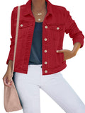 Luvamia Jean Jacket Women Red Country Concert Outfit - True