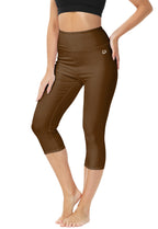 Swim Pants For Women Capris Brown UPF 50+ Tummy Control Surfing