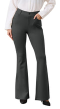 Vimpep Flare Yoga Dress Work Pants Women High-Waisted Pull - Dark Grey
