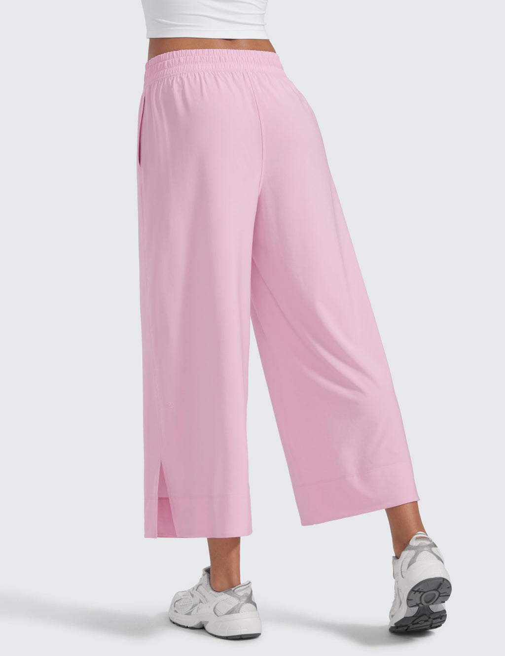 Women's Crz Yoga Lightweight Wide-Leg Crop Pants 25" Pink Peony