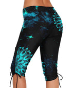 Urchics Women's Plus-Size Rash Guard Capris Long Swim - Style 9