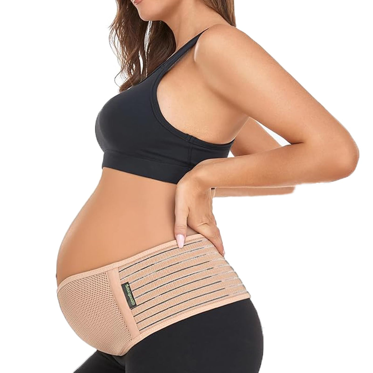 Women's Chongerfei Maternity Belt Pregnancy Belly Band Back Support Abdominal Binder Brace Relieve Pelvic, Hip Pain (z-nude, One Size) Bra