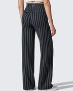 G4free Wide-Leg Pants For Women With Pockets Gray Black - Size Small