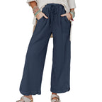Hixiaohe Women's Casual Wide-Leg Sweatpants High-Waist Baggy - Nvay