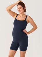 Women's Swimsuit Momanda Maternity Bodysuit Shorts 5.5" Twilight Blue