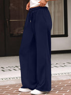 Automet Women's Wide-Leg Sweatpants Baggy Lounge Sweat Pants - Size Large