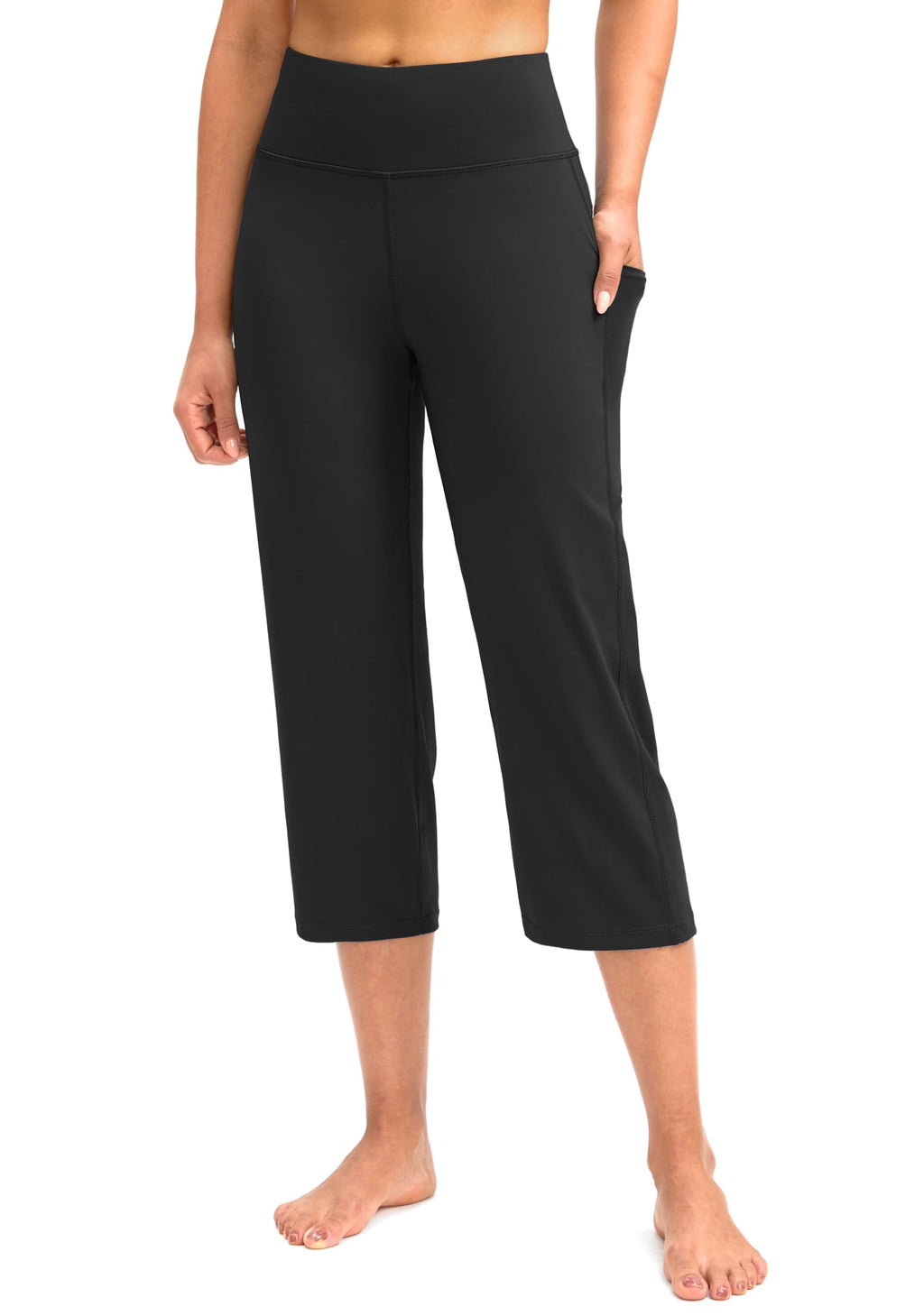 G Gradual Capri Pants For Women High-Waist Workout Yoga With - Black