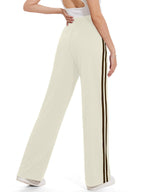 Tapata Petite Women 28" Inseam Striped Sweatpants Loose Running Track