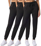3 Pack Women's Joggers Sweatpants Lounge Pants Yoga Workout Pajama