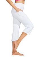 Willit Women's Yoga Capris Pants High-Waist Leggings Crop - Size Small