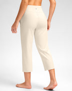 Santiny Capri Pants For Women With Pockets (creamy Xxxl)