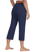 Willit Women's Yoga Capris Pants High-Waist Leggings Crop - Size Medium