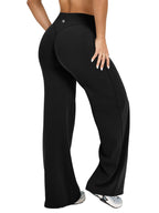 Oqq Yoga Pants Women High-Waist Stretch Casual Soft - Black