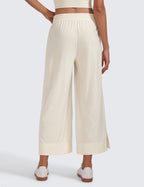Women's Crz Yoga Lightweight Wide-Leg Crop Pants 25" - White Apricot