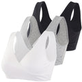 Topwhere Women's's Tank Sleep Lace for Nursing and Maternity (black+grey+white, L) Bra