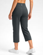 Santiny Capri Pants For Women With Pockets (dark Grey S)