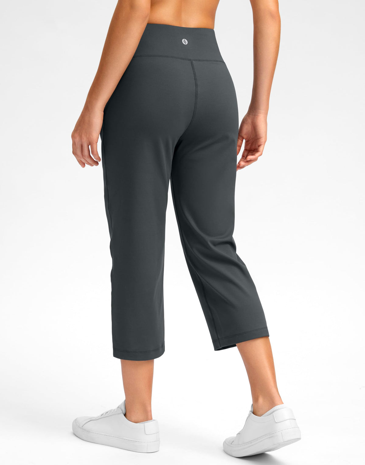 Santiny Capri Pants For Women With Pockets (dark Grey S)