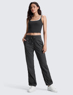Women's Crz Yoga Ease Line Straight-Leg Pants 32" Ink Gray Large
