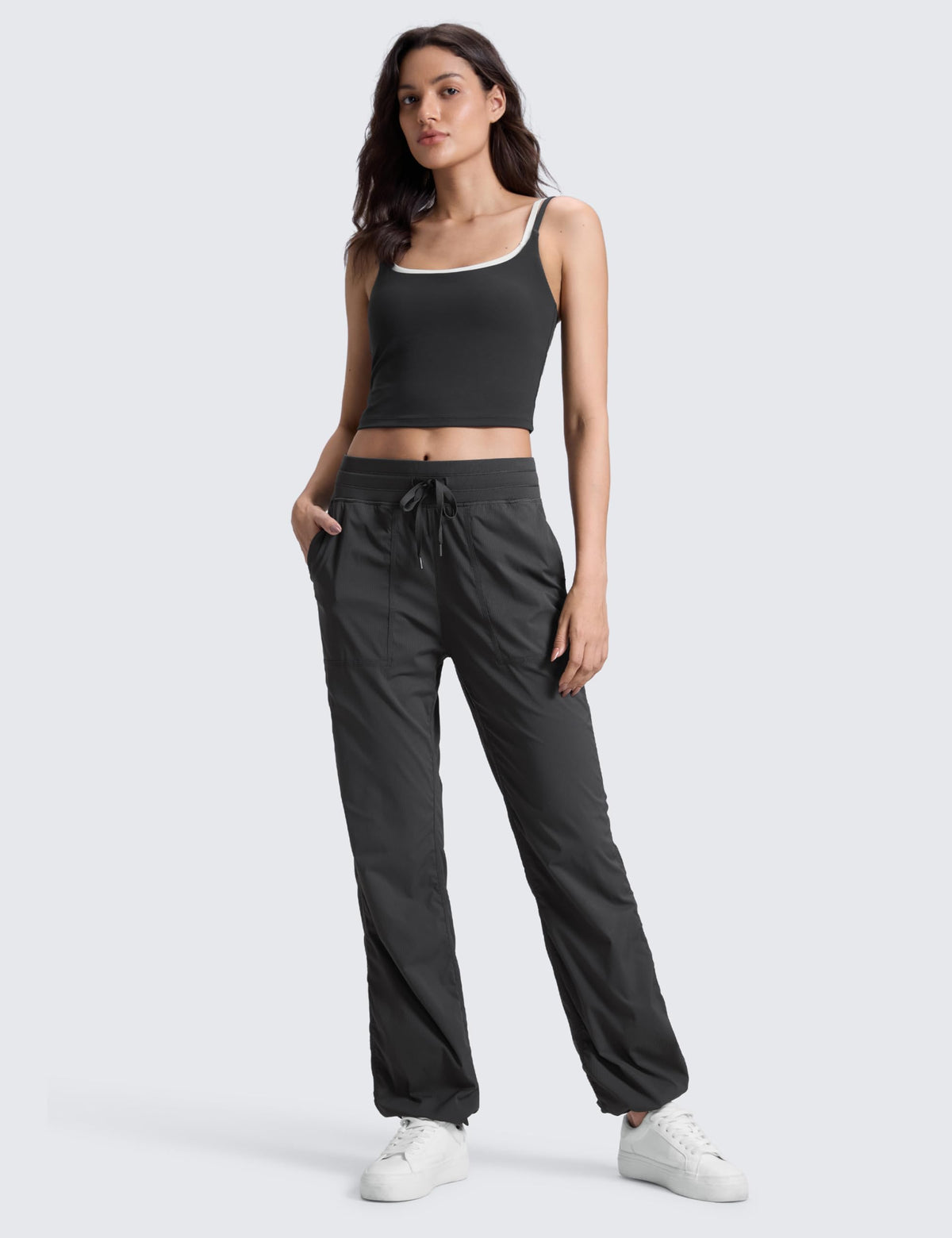 Women's Crz Yoga Ease Line Straight-Leg Pants 32" Ink Gray X-small