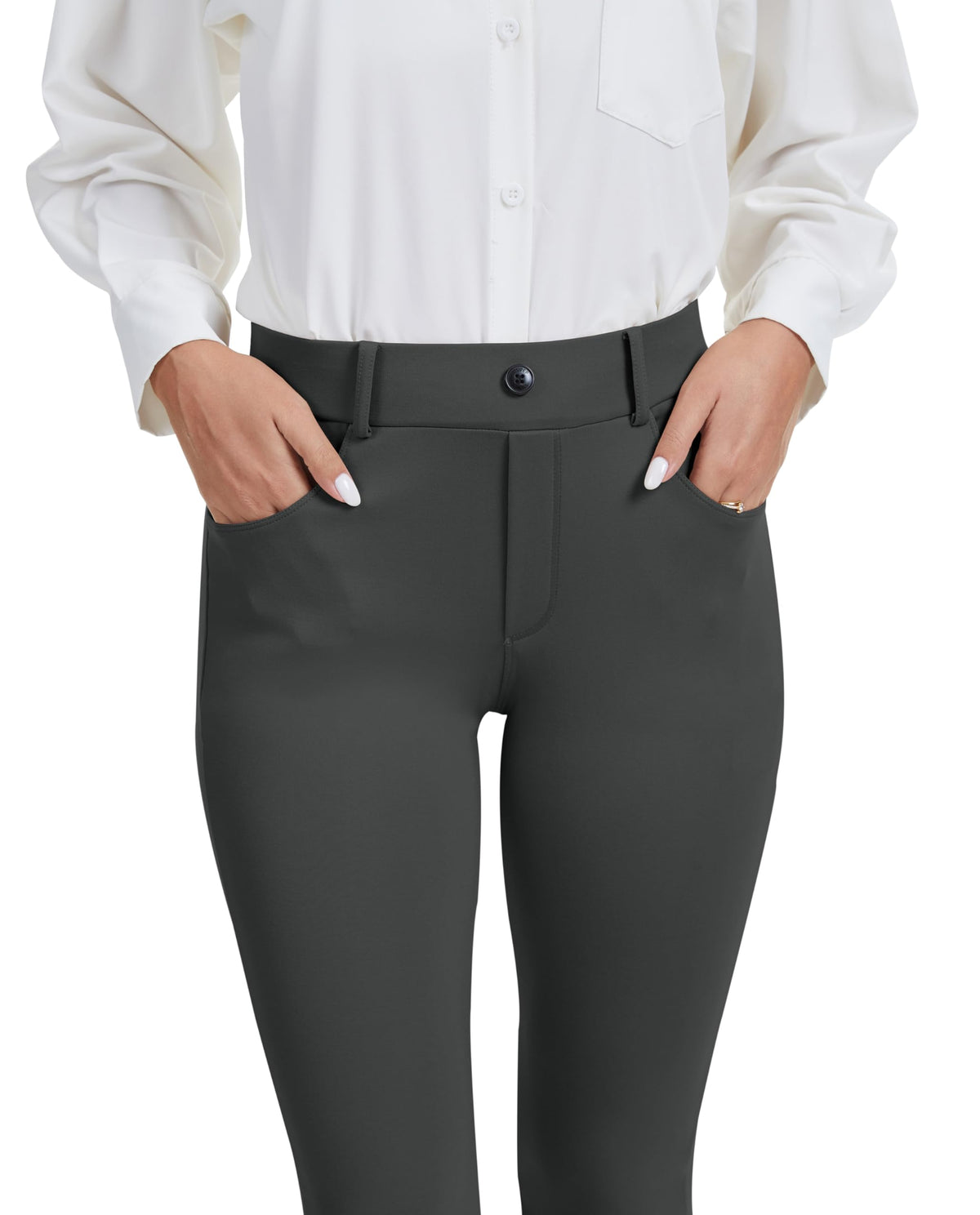 Vimpep Straight-Leg Yoga Dress Work Pants Women Pull On - Style 30