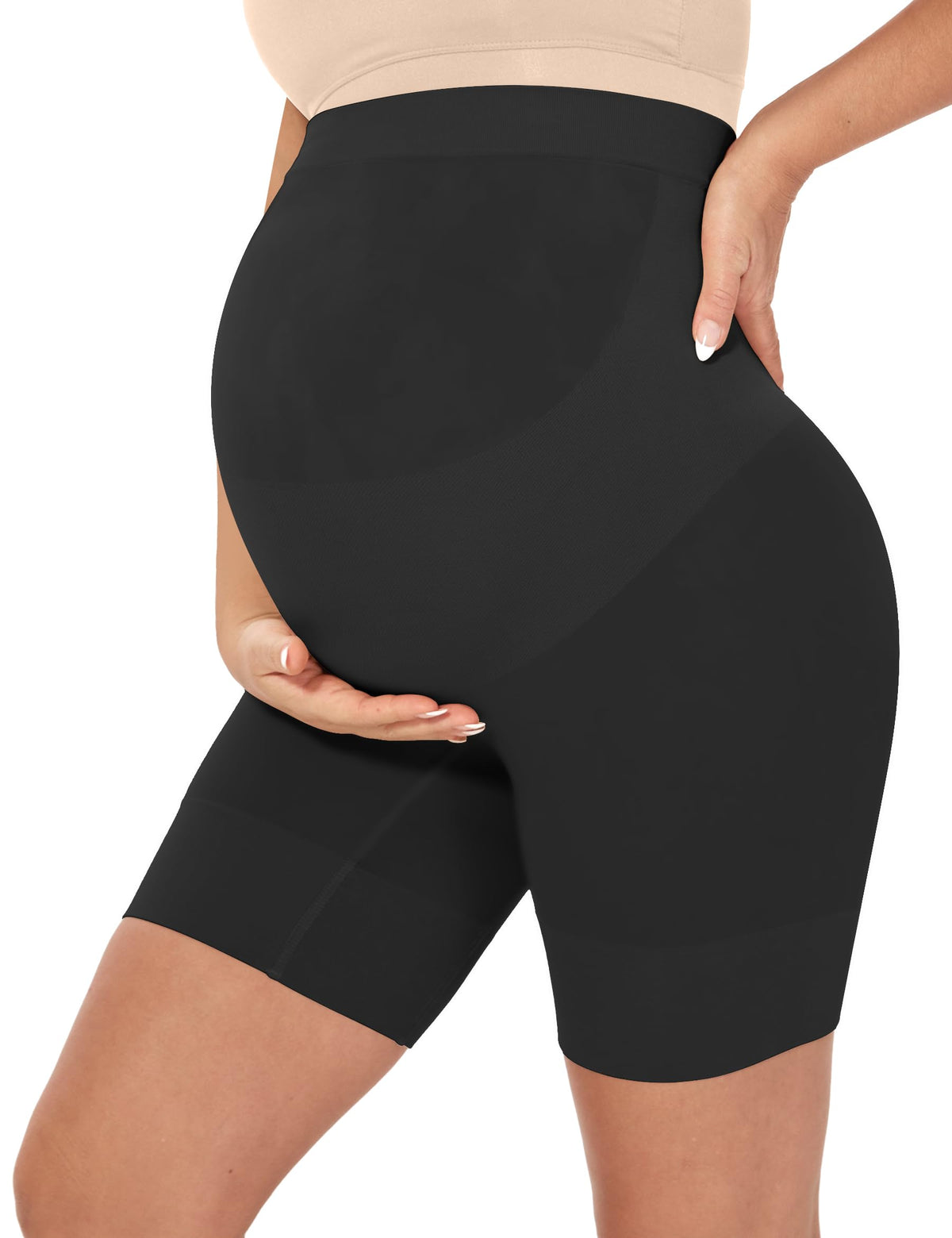 Musidora Maternity Biker Shorts for Women's, for Dresses,pregnancy Underwear for (black M) Shapewear