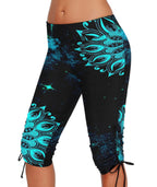 Urchics Women's Plus-Size Rash Guard Capris Long Swim - Style 9